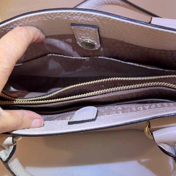 Kate Spade Cream Satchel & Crossbody with Lattice Cutouts w/wallet - Picture 3 of 4